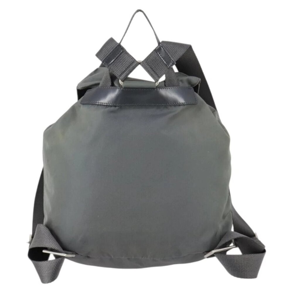 PRADA Backpack Nylon Gray Silver Auth kk572 - Picture 2 of 16